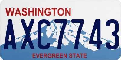 WA license plate AXC7743