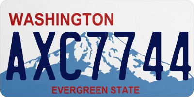WA license plate AXC7744