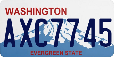 WA license plate AXC7745