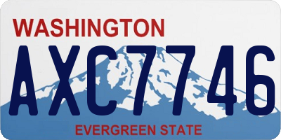 WA license plate AXC7746