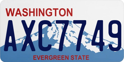 WA license plate AXC7749