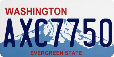WA license plate AXC7750