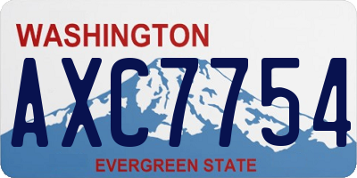 WA license plate AXC7754
