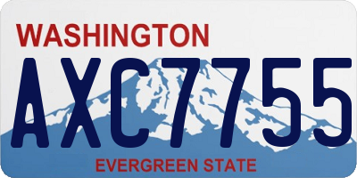 WA license plate AXC7755