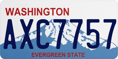 WA license plate AXC7757