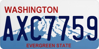 WA license plate AXC7759