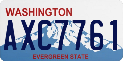 WA license plate AXC7761