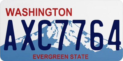 WA license plate AXC7764