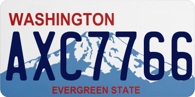 WA license plate AXC7766