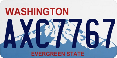 WA license plate AXC7767