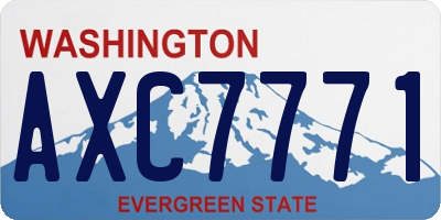 WA license plate AXC7771