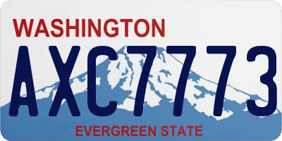 WA license plate AXC7773