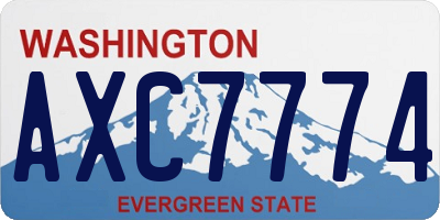 WA license plate AXC7774