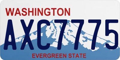 WA license plate AXC7775