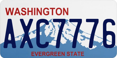 WA license plate AXC7776