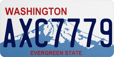 WA license plate AXC7779