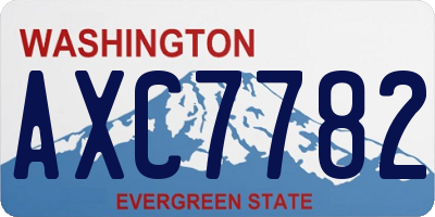 WA license plate AXC7782