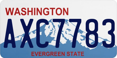 WA license plate AXC7783