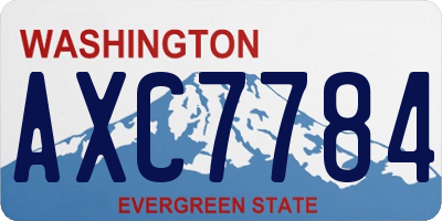 WA license plate AXC7784