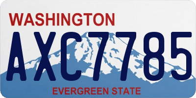 WA license plate AXC7785