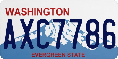 WA license plate AXC7786