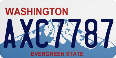 WA license plate AXC7787