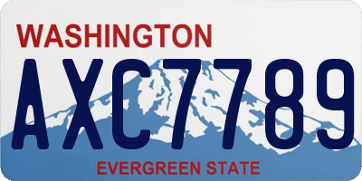 WA license plate AXC7789