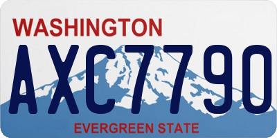 WA license plate AXC7790