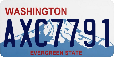WA license plate AXC7791