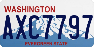 WA license plate AXC7797