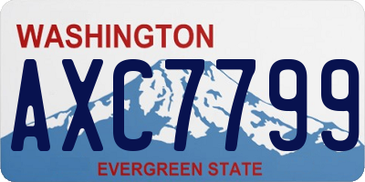 WA license plate AXC7799