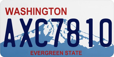 WA license plate AXC7810