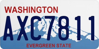 WA license plate AXC7811