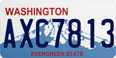 WA license plate AXC7813