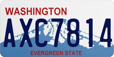 WA license plate AXC7814