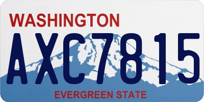 WA license plate AXC7815