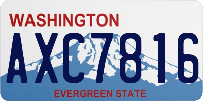 WA license plate AXC7816