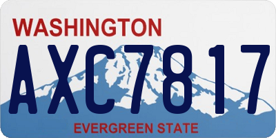 WA license plate AXC7817