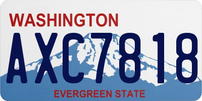 WA license plate AXC7818