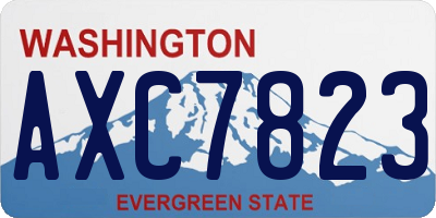 WA license plate AXC7823