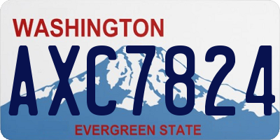 WA license plate AXC7824