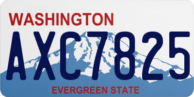 WA license plate AXC7825