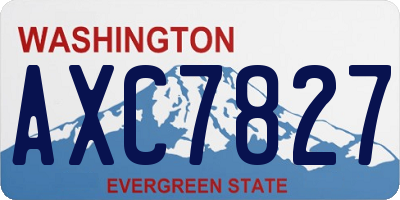 WA license plate AXC7827