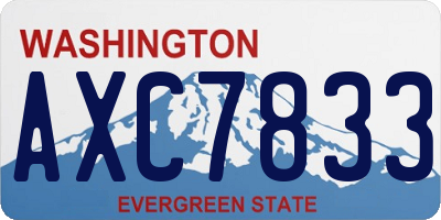 WA license plate AXC7833