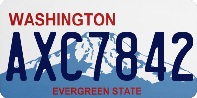 WA license plate AXC7842