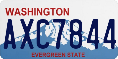 WA license plate AXC7844