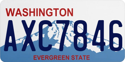 WA license plate AXC7846