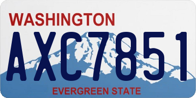 WA license plate AXC7851