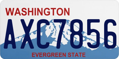 WA license plate AXC7856