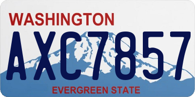 WA license plate AXC7857